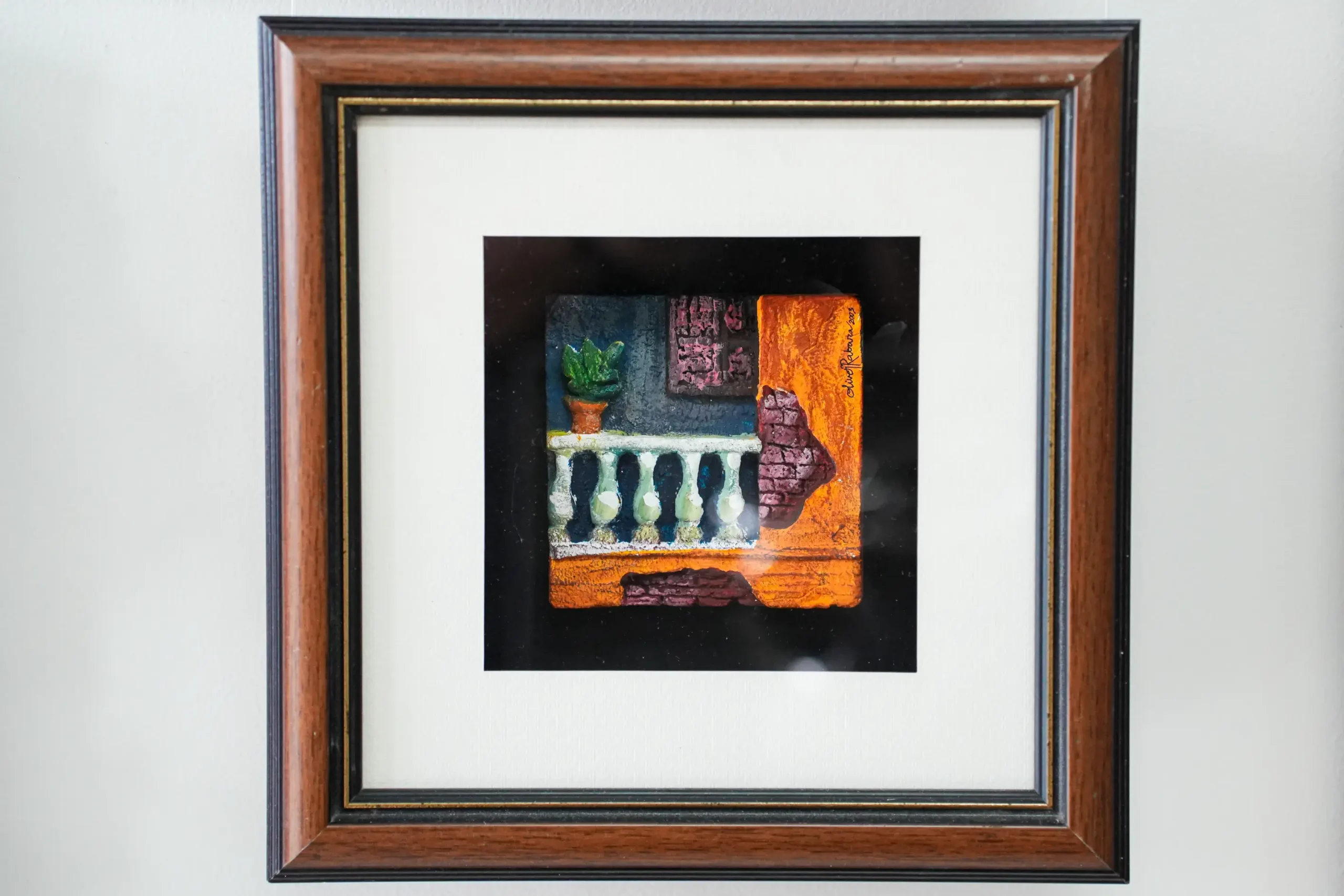 "La Veranda" by Oliver Rabara, as gifted to the author and curator of the exhibit.