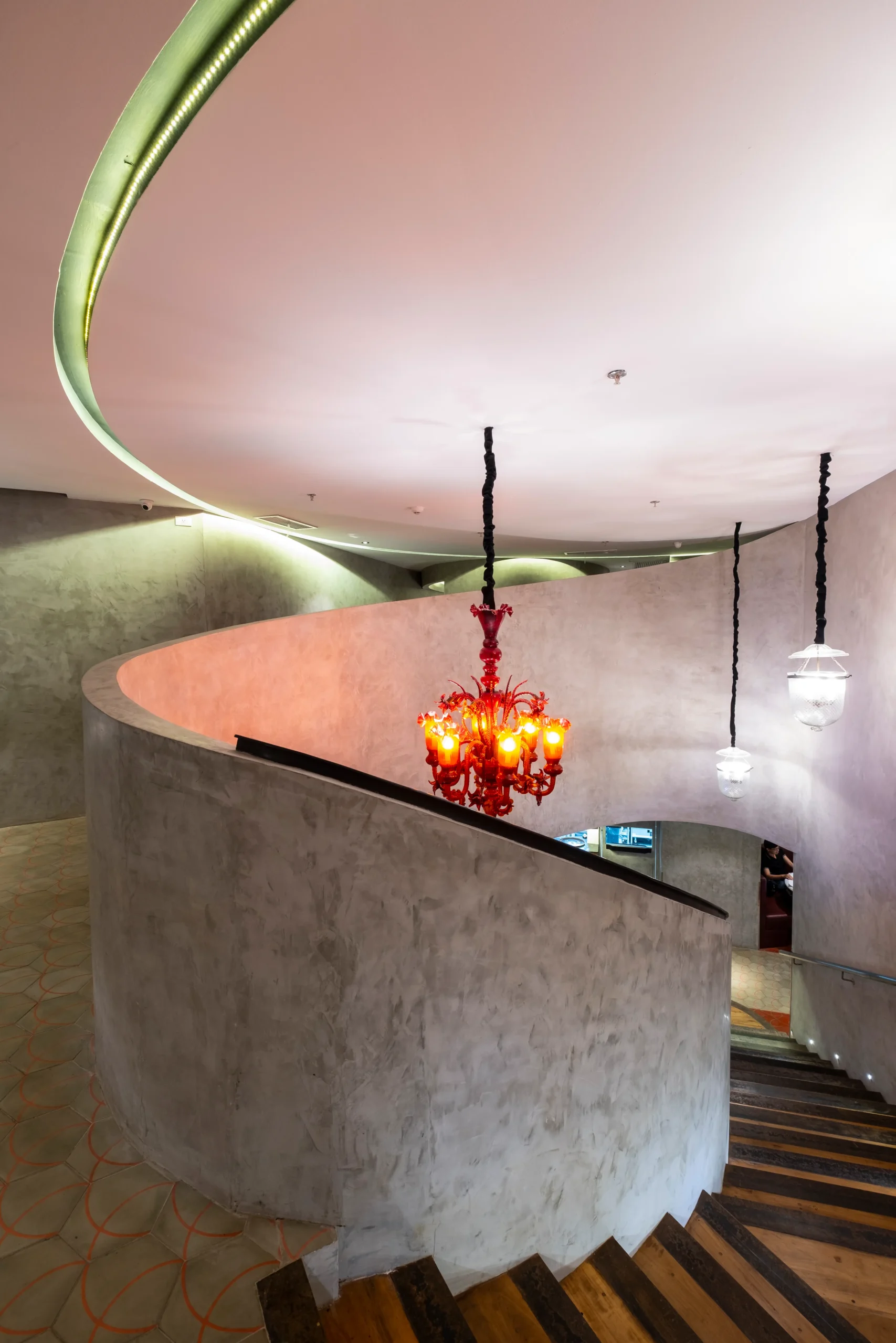 Staircase at the Mamou Steakhouse