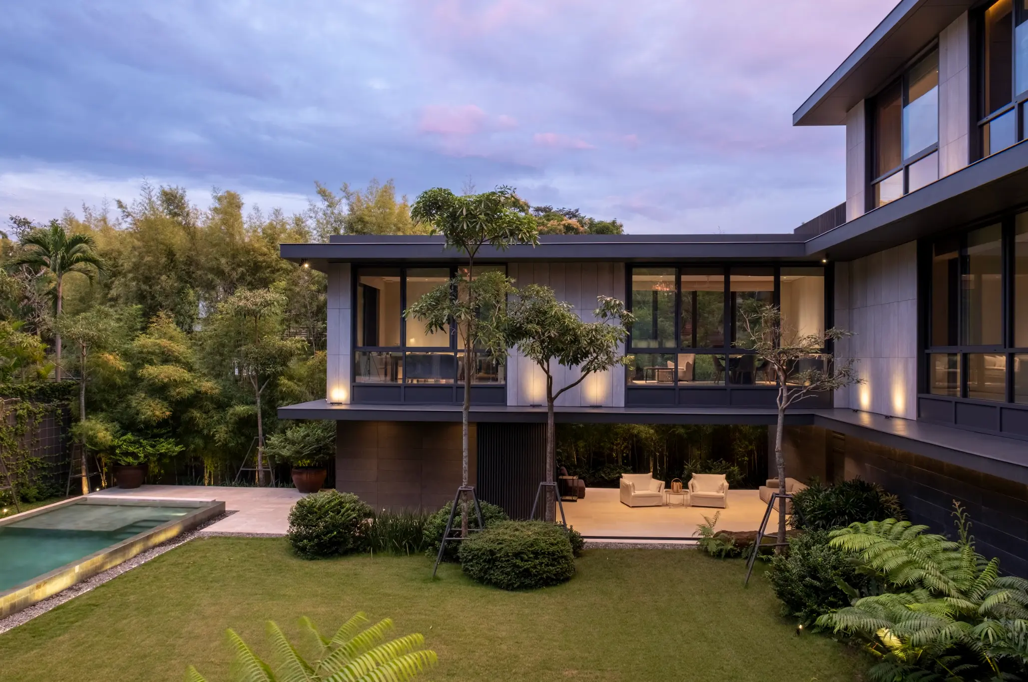 The natural landscapes of the home.
