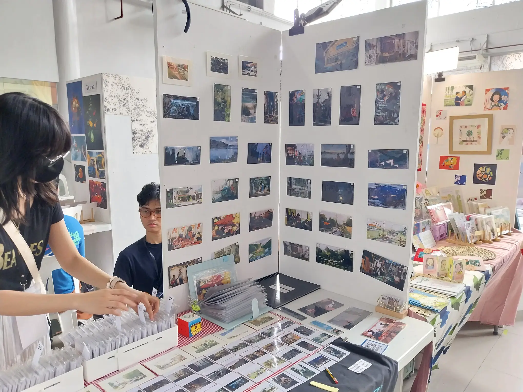 Another artist showcasing their works for the Manila Illustration Fair.