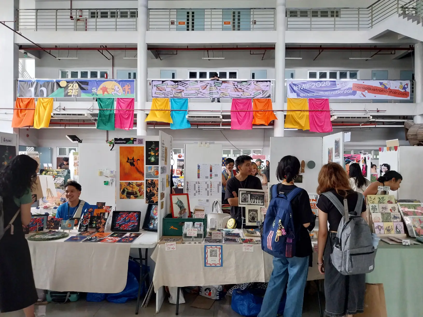 Some of the artists selling their works at the Manila Illustration Fair.