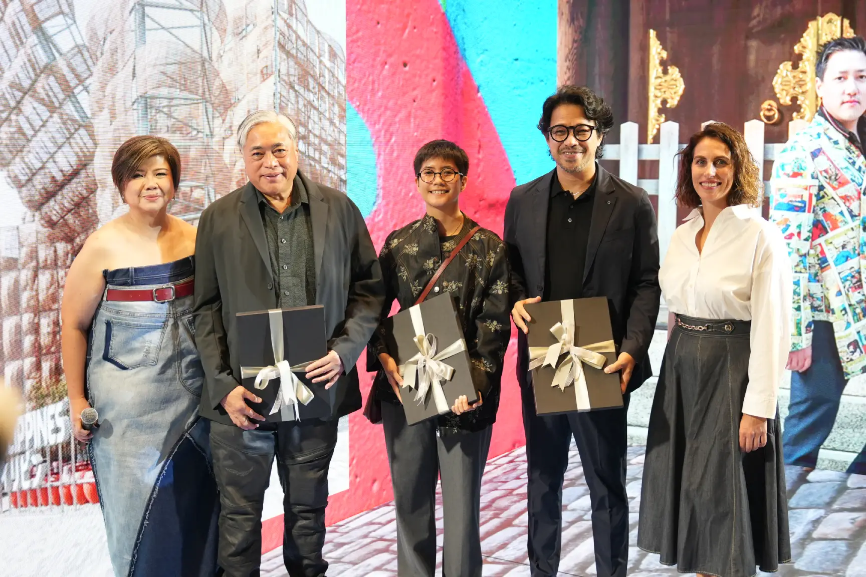 [From left] Florence Ko, Jorge Yulo, Selena Placino, Royal Pineda, and Poltrona Frau representative Sarah Crescimbeni.