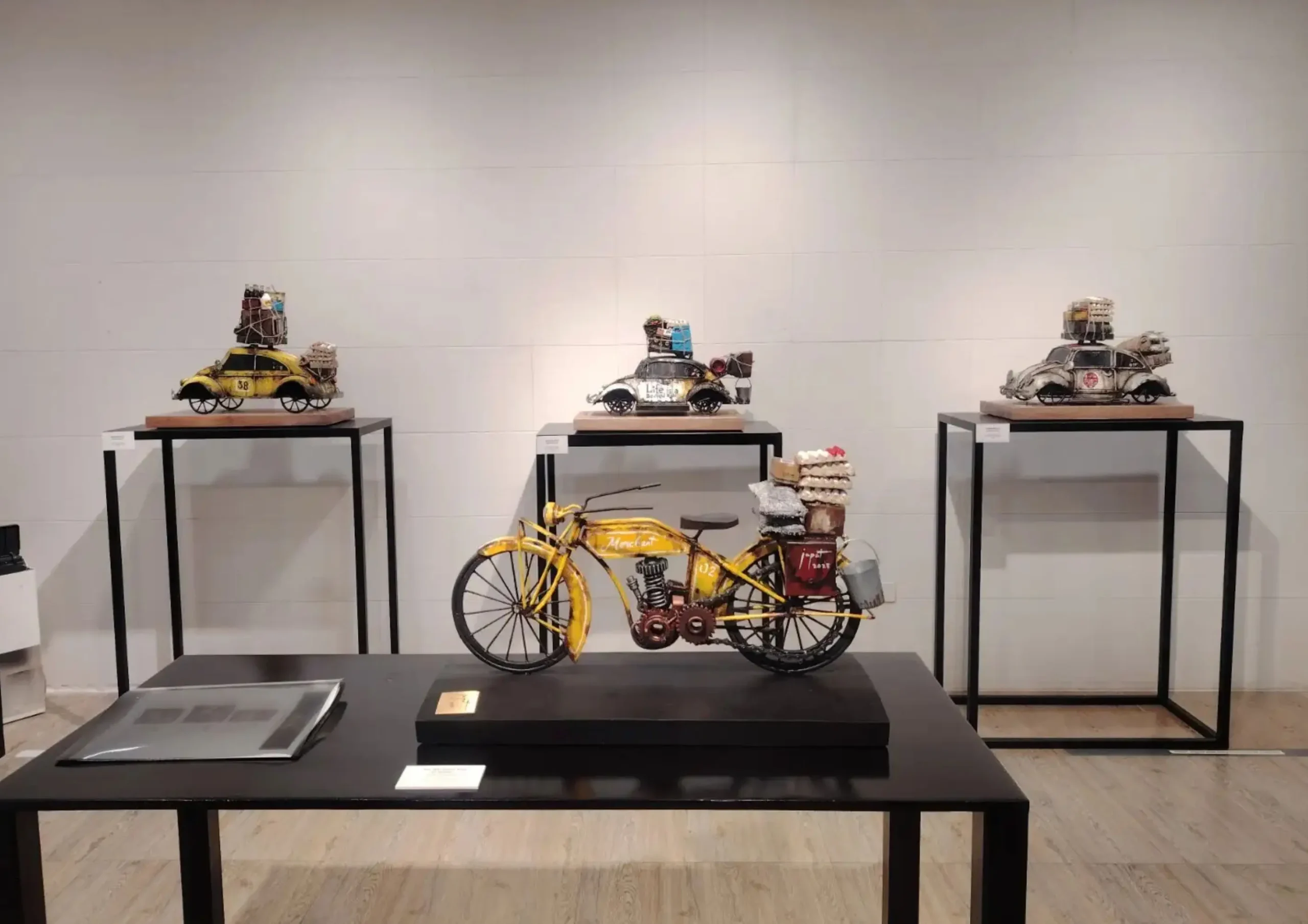 Some of the works at 'Eskultura IV: Steampunk' in Museo Orlina.