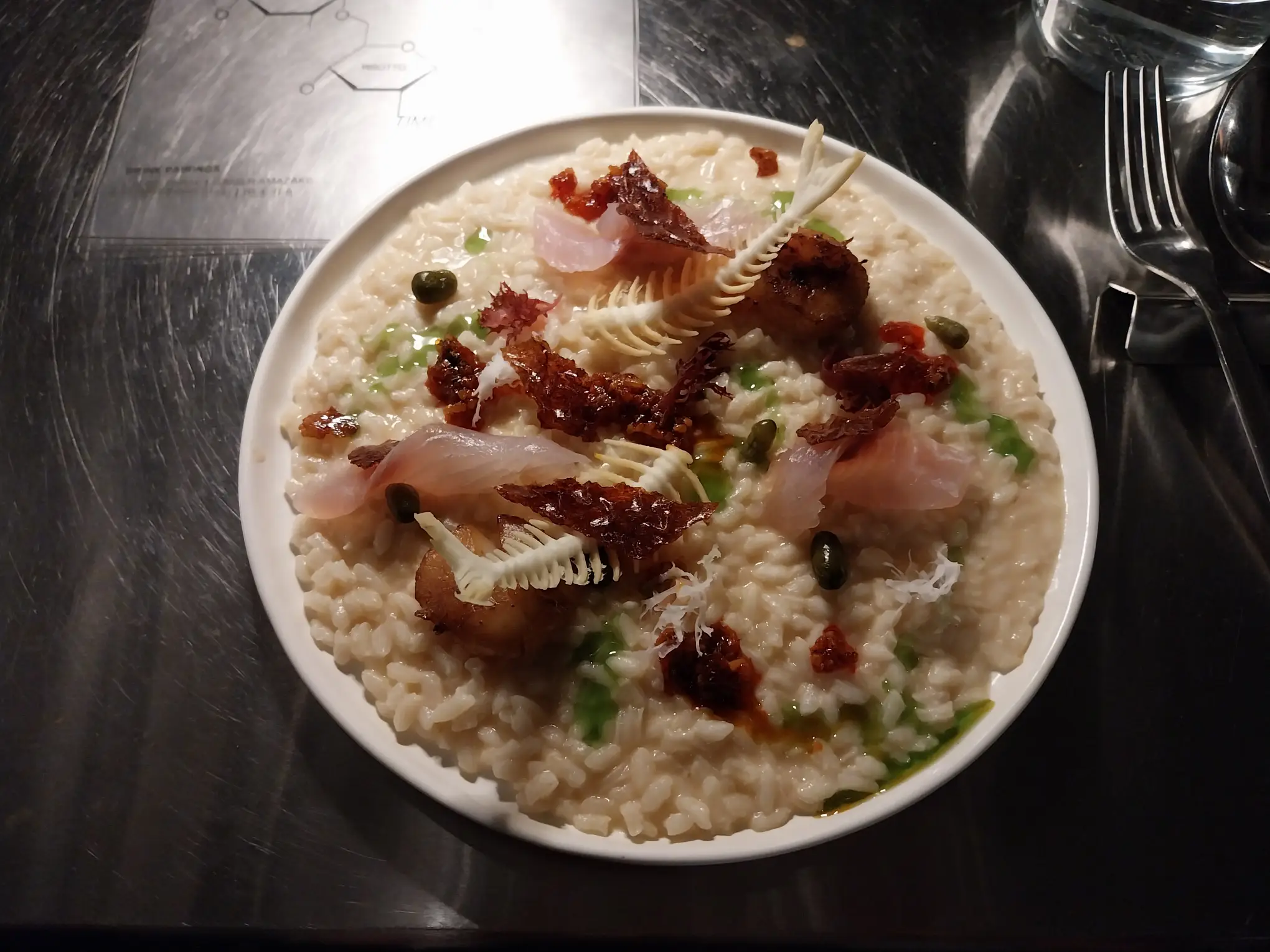 The 'seafloor' risotto for "Celine Lee x ReNOWn."