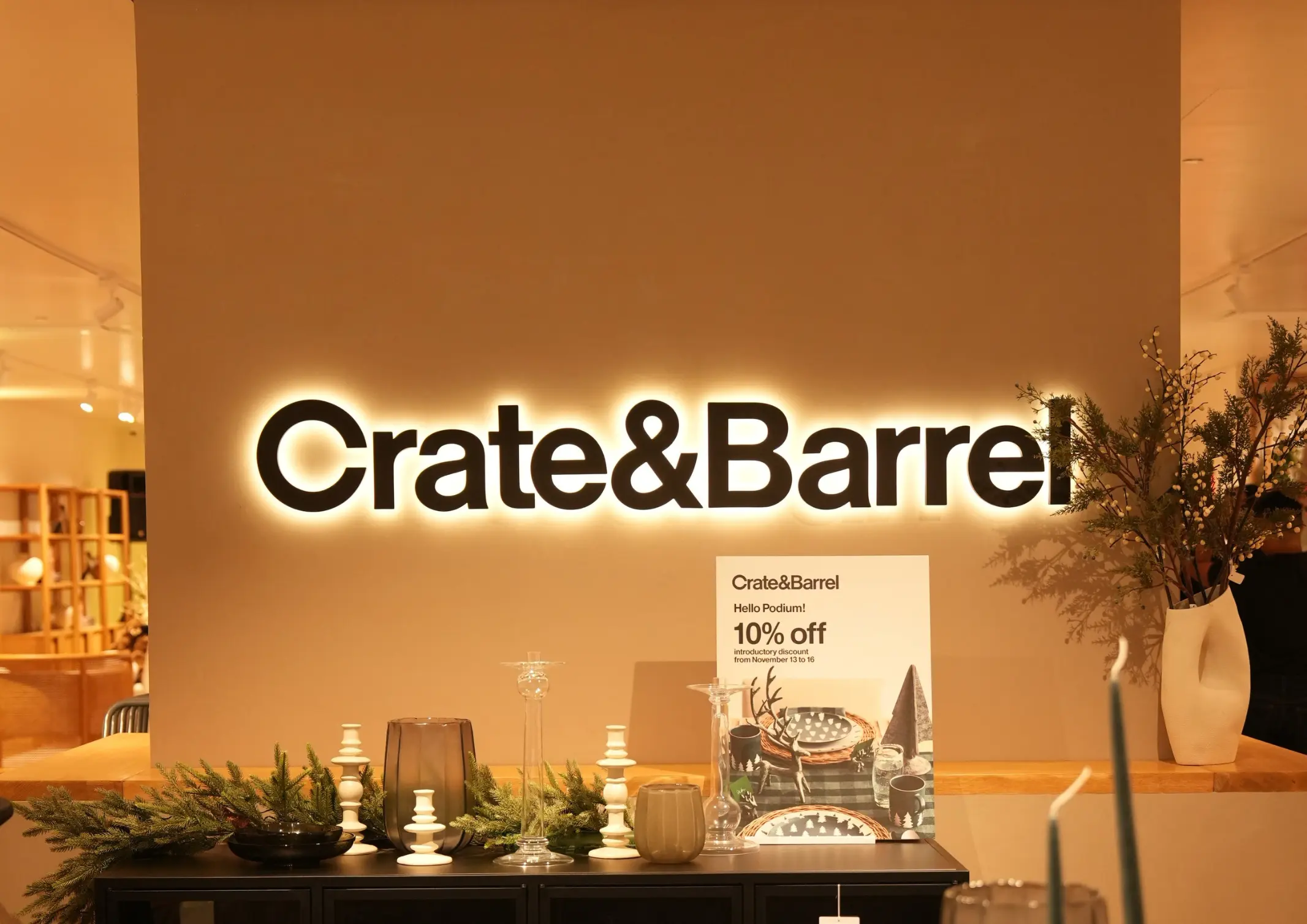 Crate & Barrel at the Podium