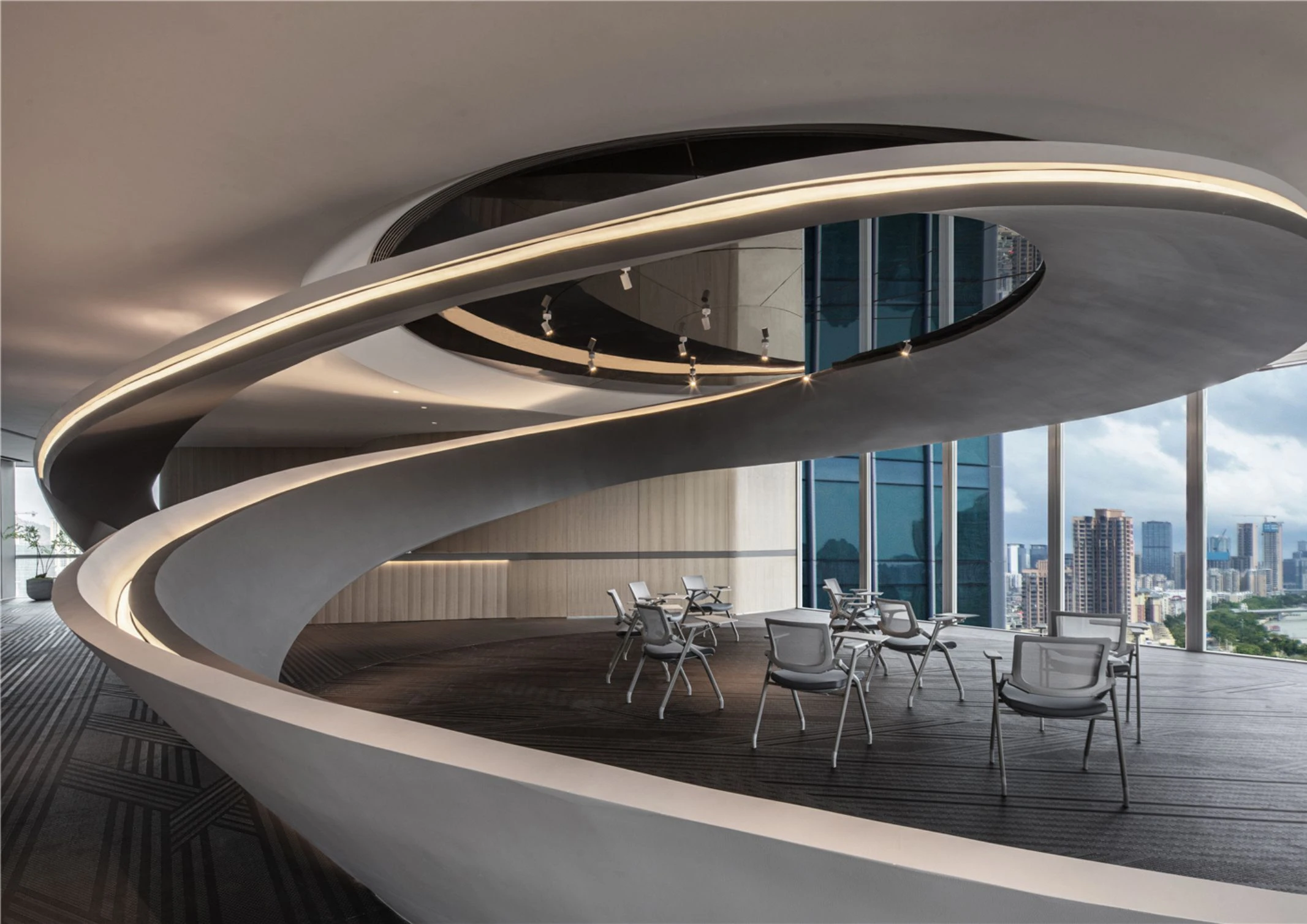 Stream Office: Fluid Biomorphic Design in Zhuhai.