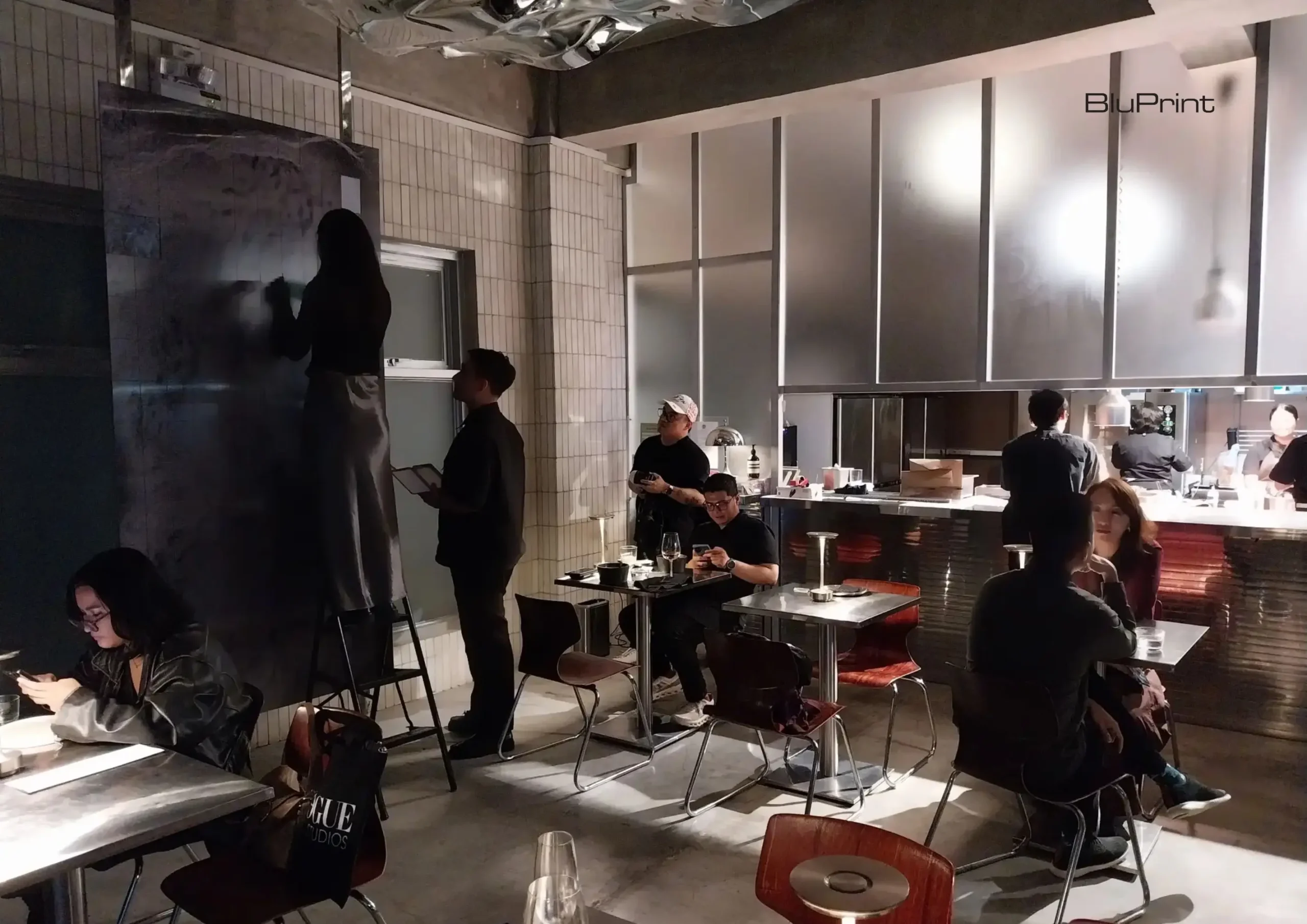 Celine Lee during the opening night of her "reNOWn" cultural incubation residency.